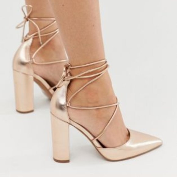 wide fit gold heels uk